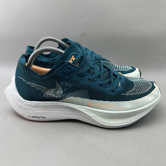Nike Zoomx Vaporfly Next% 2 Running Shoes Men Size 9 Green White Comfort Sneaker - Picture 1 of 10